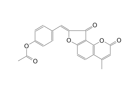 4-[(Z)-(4-methyl-2,9-dioxo-2H-furo[2,3-h]chromen-8(9H)-ylidene)methyl]phenyl acetate