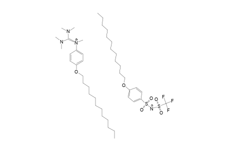 N-[4-(DODECYLOXY)-PHENYL]-N,N',N',N'',N''-PENTAMETHYL-GUANIDINIUM-[[4-(DODECYLOXY)-PHENYL]-SULFONYL]-[(TRIFLUOROMETHYL)-SULFONYL]-AMIDE