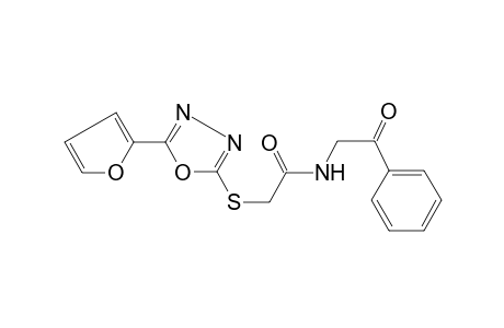 Acetamide, 2-[5-(2-furyl)-1,3,4-oxathiazol-2-ylthio)-N-(2-oxo-2-phenylethyl)-