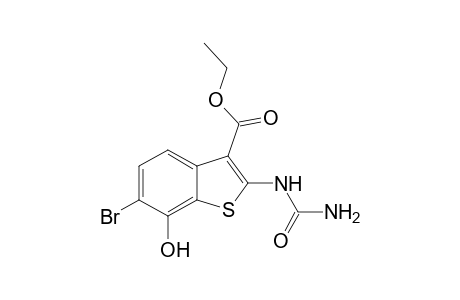 Ethyl 2-[(aminocarbonyl)amino]-6-bromo-7-hydroxy-1-benzothiophene-3-carboxylate