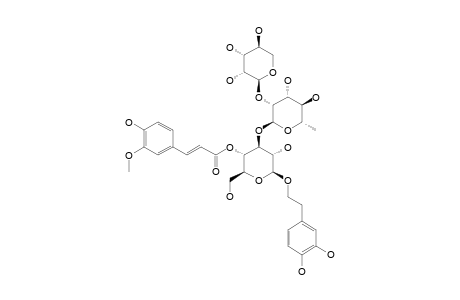 #3;TEUCROSIDE-3'''-O-METHYLETHER;2-(3,4-DIHYDROXYPHENETHYL)-O-ALPHA-L-LYXOPYRANOSYL-(1->2)-ALPHA-L-RHAMNOPYRANOSYL-(1->3)-4-O-TRANS-FERULOYL-BETA-D-GLUCOPYRANOS