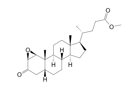 Methyl 1-.beta., 2-.beta.-epoxy-3-oxo-5-.beta.-cholan-24-oate