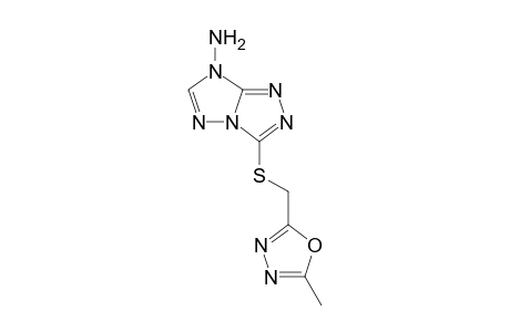 7H-1,2,4-Triazolo[4,3-b]-1,2,4-triazol-7-amine, 3-(5-methyl-1,3,4-oxadiazol-2-ylmethylthio)-