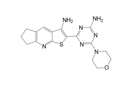 2-(4-Amino-6-morpholin-4-yl-[1,3,5]triazin-2-yl)-6,7-dihydro-5H-1-thia-8-aza-S-indacen-3-ylamine