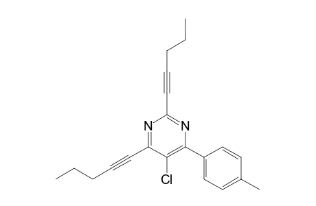 5-Chloro-2,4-di(pent-1-ynyl)-6-(p-tolyl)pyrimidine