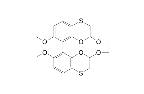 3,20-Dimethoxy-10,13,22,23-tetraoxa-7,16-dithiahexacyclo[12.6.2.2(2,6).0(2,24).0(9,23).0(17,21)]tetracosa-1(21),2,4,6(24),17,19-hexaene