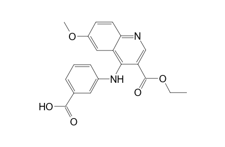 3-[(3-carbethoxy-6-methoxy-4-quinolyl)amino]benzoic acid