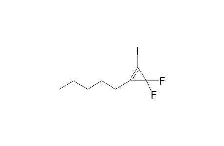 3,3-Difluoro-1-iodo-2-pentylcyclopropene