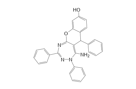 5-Amino-2,4,6-triphenyl-4,6-dihydrochromeno[2,3-e][1,2,4]triazepin-9-ol