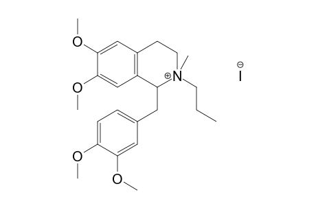 1-(3,4-Dimethoxy-benzyl)-6,7-dimethoxy-2-methyl-2-propyl-1,2,3,4-tetrahydro-isoquinolinium iodide