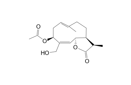 ZAWADSKINOLIDE-B;15-HYDROXYAJANOLIDE-A;3-BETA-ACETOXY-15-HYDROXY-GERMACRA-1(10)E,4Z-DIEN-6-BETA,7-ALPHA,11-ALPHA-12,6-OLIDE