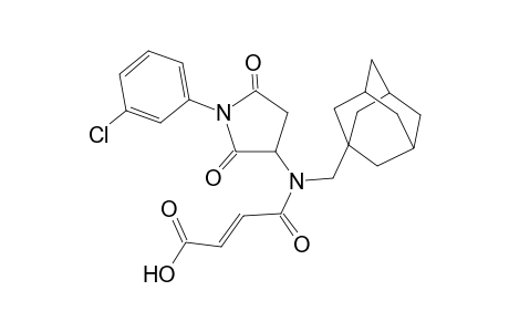 (E)-4-[1-adamantylmethyl-[1-(3-chlorophenyl)-2,5-bis(oxidanylidene)pyrrolidin-3-yl]amino]-4-oxidanylidene-but-2-enoic acid