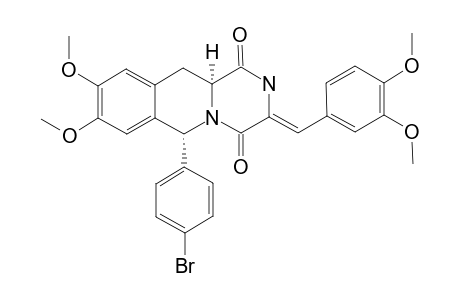 #9D;(+/-)-[6R*,11AS*,(3Z)]-6-(4-BROMOPHENYL)-3-(3,4-DIMETHOXYBENZYLIDENE)-8,9-DIMETHOXY-2,3,11,11A-TETRAHYDRO-1H-PYRAZINO-[1,2-B]-ISOQUINOLINE-1,4-DIONE