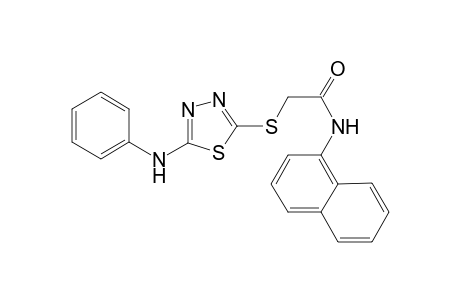 2-[(5-anilino-1,3,4-thiadiazol-2-yl)sulfanyl]-N-(1-naphthyl)acetamide