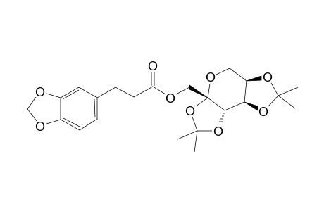 1-O-[2'-(3",4"-Methylenedioxy)phenyl]propionyl - 2,3 ; 4,5-bis[O-isopropylidene]-.beta.-d-fructopyranose