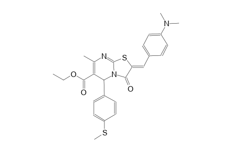 ethyl (2Z)-2-[4-(dimethylamino)benzylidene]-7-methyl-5-[4-(methylsulfanyl)phenyl]-3-oxo-2,3-dihydro-5H-[1,3]thiazolo[3,2-a]pyrimidine-6-carboxylate