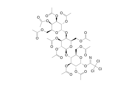 #8;O-(2,3,4,6-TETRA-O-ACETYL-BETA-D-GALACTOPYRANOSYL)-(1->4)-O-(2,3,6-TRI-O-ACETYL-BETA-D-GALACTOPYRANOSYL)-(1->4)-2,3,6-TRI-O-ACETYL-1-ALPHA-D-GLUCOPYRANOSYL-