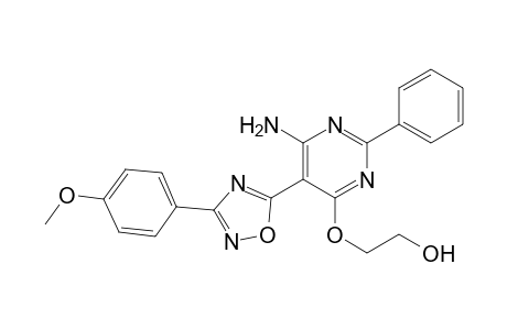 2-[6-amino-5-[3-(4-methoxyphenyl)-1,2,4-oxadiazol-5-yl]-2-phenyl-pyrimidin-4-yl]oxyethanol