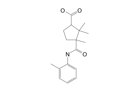 3-(o-tolylcarbamoyl)-2,2,3-trimethylcyclopentane-carboxylic acid