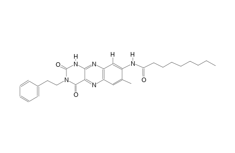 N-[7-methyl-2,4-dioxo-3-(2-phenylethyl)-1,2,3,4-tetrahydrobenzo[g]pteridin-8-yl]nonanamide