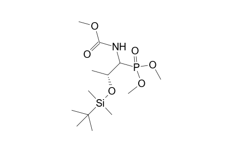 Dimethyl (2R)-2-{[(t-butyl)dimethylsilyl]oxy-1-[(methoxycarbonyl)amino]propyl}phosphonate