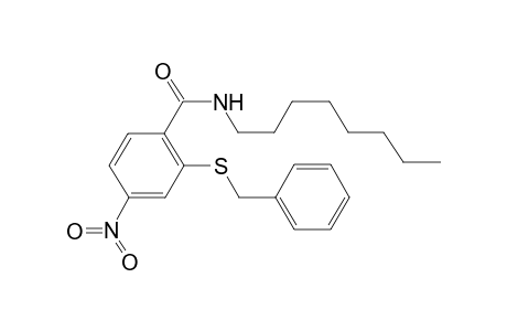 benzamide, 4-nitro-N-octyl-2-[(phenylmethyl)thio]-