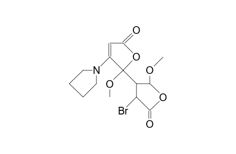 5-(3'-Bromo-5'-methoxy-2'-oxo-tetrahydro-furan-4'-yl)-5-methoxy-4-(pyrrolidin-1-yl)-furan-2(5H)-one