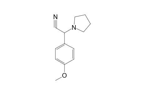 alpha-(p-methoxyphenyl)-1-pyrrolidineacetonitrile