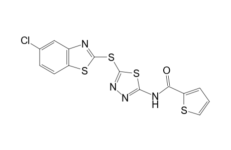 N-{5-[(5-chloro-2-benzothiazolyl)thio]-1,3,4-thiadiazol-2-yl}-2-thiophenecarboxamide