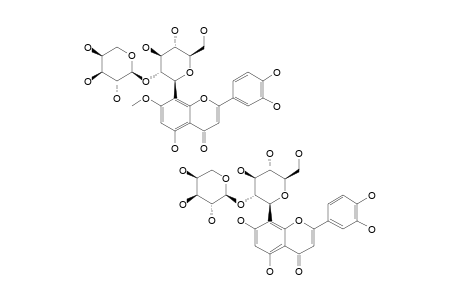 7-METHYLORIENTIN-2''-O-BETA-ARABINOPYRANOSIDE;ORIENTIN-2''-O-BETA-ARABINOPYRANOSIDE;MIXTURE