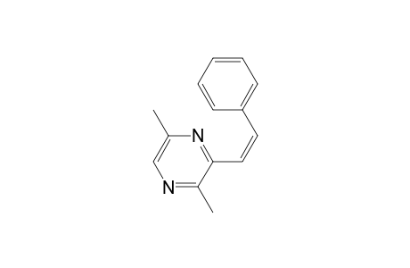 Pyrazine, 2,5-dimethyl-3-(2-phenylethenyl)-, (Z)-