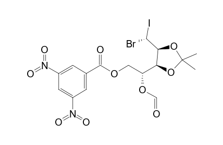 (5R)-5-Bromo-5-deoxy-1-O-(3,5-dinitrobenzoyl)-2-O-formyl-5-iodo-3,4-O-isopropylidene-D-arabinitol