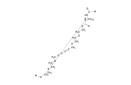 Polyurethane with conjugated triple bonds