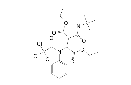 DIETHYL-2-[(TERT.-BUTYLAMINO)-CARBONYL]-3-[(2,2,2-TRICHLOROACETYL)-ANILINO]-SUCCINATE;MAJOR-ISOMER