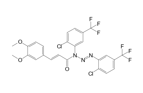 3-[(2E)-3-(3,4-Dimethoxyphenyl)prop-2-enoyl]-1,3-bis[(2-chloro-5-trifluoromethyl)phenyl]triazene