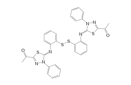 BIS-[2-(5-ACETYL-3-PHENYL-1,3,4-THIADIAZOL-2-YLIDENEAMINO)-PHENYL]-DISULFIDE