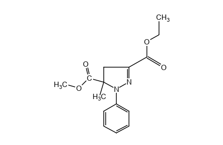 5-methyl-1-phenyl-2-pyrazoline-3,5-dicarboxylic acid, 3-ethyl ester