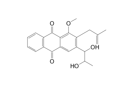 3-(1'',2''-DIHYDROXYPROPYL)-1-METHOXY-2-(2'-METHYLPROP-2'-ENYL)-ANTHRAQUINONE