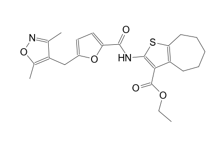 ethyl 2-({5-[(3,5-dimethyl-4-isoxazolyl)methyl]-2-furoyl}amino)-5,6,7,8-tetrahydro-4H-cyclohepta[b]thiophene-3-carboxylate