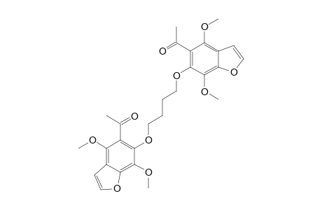 1,4-BIS-(5-ACETYL-4,7-DIMETHYLBENZOFURAN-6-YLOXY)-BUTANE