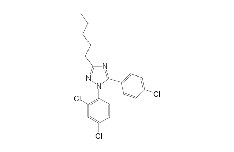 5-(4-CHLOROPHENYL)-1-(2,4-DICHLOROPHENYL)-3-PENTYL-1H-1,2,4-TRIAZOLE