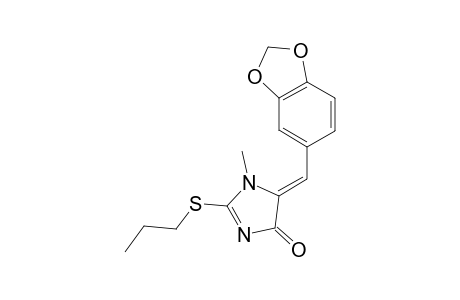 (5Z)-5-[(1,3-BENZODIOXOL-5-YL)-METHYLENE)]-1-METHYL-2-PROPYLTHIO-1,5-DIHYDRO-4H-IMIDAZOL-4-ONE