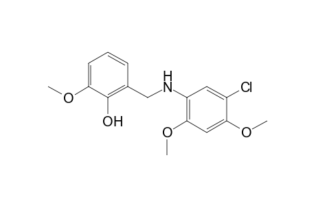 alpha-(5-chloro-2,4-dimethoxyanilino)-6-methoxy-o-cresol