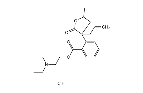 o-[1-CARBOXY-1-(2-HYDROXYPROPYL)-3-BUTENYL]BENZOIC ACID, gamma-LACTONE, 2-(DIETHYLAMINO)ETHYL ESTER, HYDROCHLORIDE