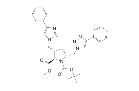 Methyl (2R*,3S*,5R*)-1-(tert-butoxycarbonyl)-3,5-bis-[(4-phenyl-1H-1,2,3-triazol-1-yl)methyl]pyrrolidine-2-carboxylate