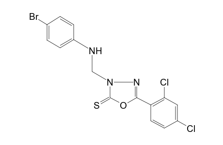 4-[(p-bromoanilino)methyl]-2-(2,4-dichlorophenyl)-delta2-l,3,4-oxadiazoline-5-thione