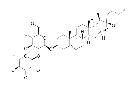 INDIOSIDE_H;3-O-[ALPHA-L-RHAMNOPYRANOSIDE-(1->2)-BETA-D-GLUCOPYRANOSYL]-(22-S,25-S)-SPIROST-5-EN-3-BETA-OL