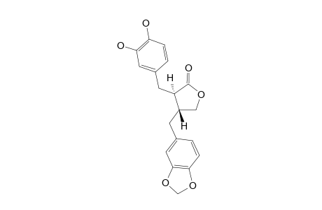 PIPERPHILIPPININ-II;(-)-(3R,4R)-3-(3,4-DIHYDROXYBENZYL)-4-[(BENZO-[D]-[1,3]-DIOXOL-6-YL)-METHYL]-DIHYDROFURAN-2(3H)-ONE