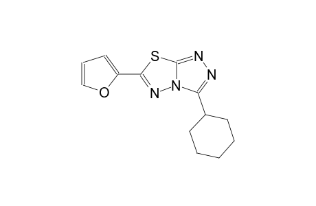 [1,2,4]triazolo[3,4-b][1,3,4]thiadiazole, 3-cyclohexyl-6-(2-furanyl)-