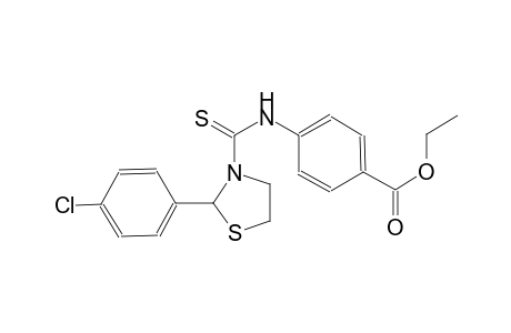 ethyl 4-({[2-(4-chlorophenyl)-1,3-thiazolidin-3-yl]carbothioyl}amino)benzoate